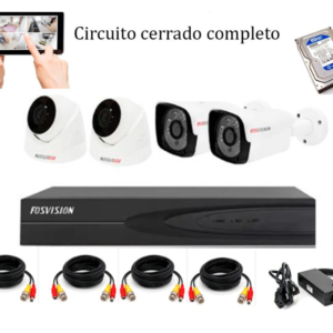 Kit de 4 Cámaras de Seguridad Fosvision