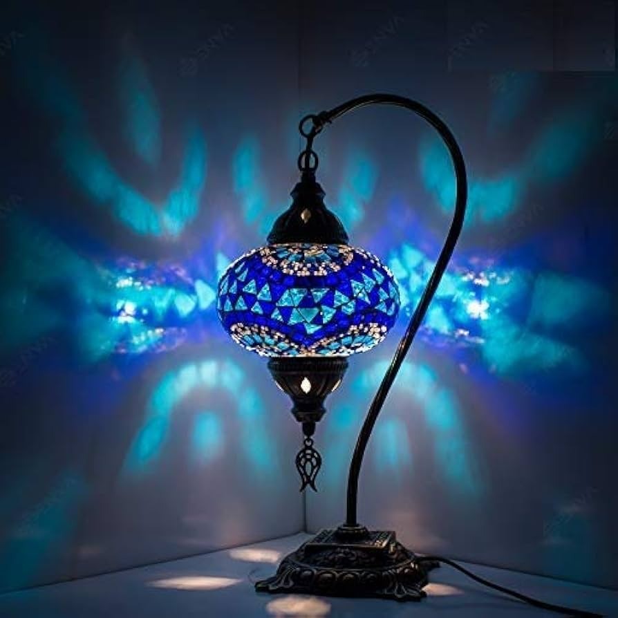 LAMPARA TURCAS MOSAICA DE MESA