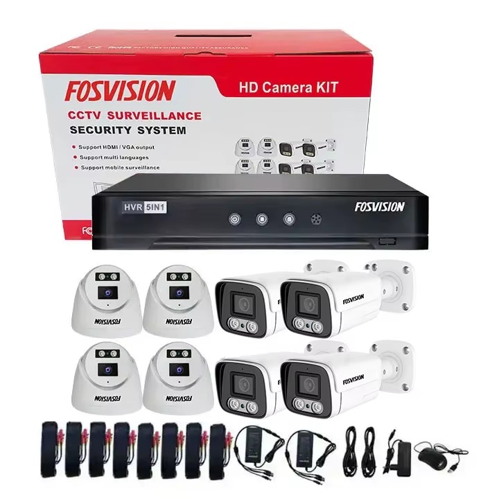 KIT 8 CAMARAS FOSVISION CON DISCO 500GB